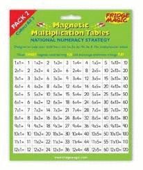 MAGNETIC MULTIPLICATION TABLES PACK 2