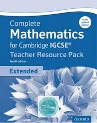 COMPLETE MATHEMATICS FOR CAMBRIDGE IGCSE® TEACHER RESOURCE PACK & CD (EXTENDED)