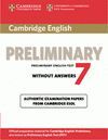 CAMBRIDGE PET PRACTICE TESTS 7 SB