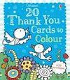 20 THANK YOU CARDS TO COLOUR