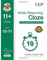 10-MINUTE TESTS FOR 11+ VERBAL REASONING: CLOZE (AGES 10-11) - CEM TEST