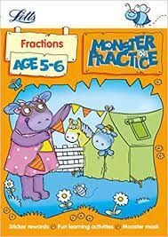 LETTS MONSTER PRACTICE FRACTIONS AGES 5-6